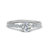 Round Wedding Band Classic Solitaire Moissanite Engagement Ring Design