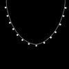 Necklace Moissanite Station Dainty Round Cut Diamonds Chain For Women