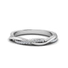 Wedding Band Diamond Twisted Infinity Style Gold Ring For Her