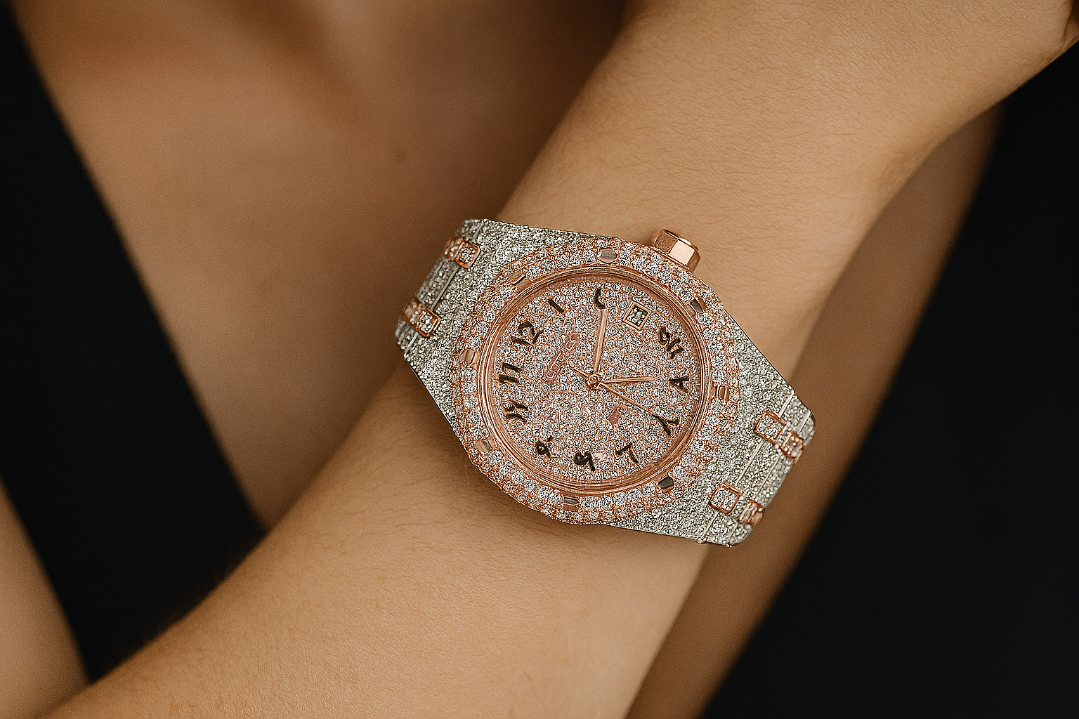 moissanite watch
diamond watch
iced out men's watch
Arabic numerals watch
rose gold moissanite watch
luxury automatic timepiece
watch for men
watch for women
diamond watch for men and women