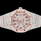 Rose Gold Moissanite Watch Fully Iced Out Luxury Timepiece