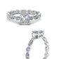 Princess Cut Engagement Ring Marquise Diamond Eternity Band Women