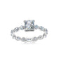 Princess Cut Engagement Ring Marquise Diamond Eternity Band Women