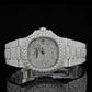 Moissanite Watch Iced Out Silver Rose Gold Automatic Diamond