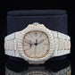 Moissanite Watch Iced Out Silver Rose Gold Automatic Diamond