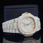 Moissanite Watch Iced Out Silver Rose Gold Automatic Diamond