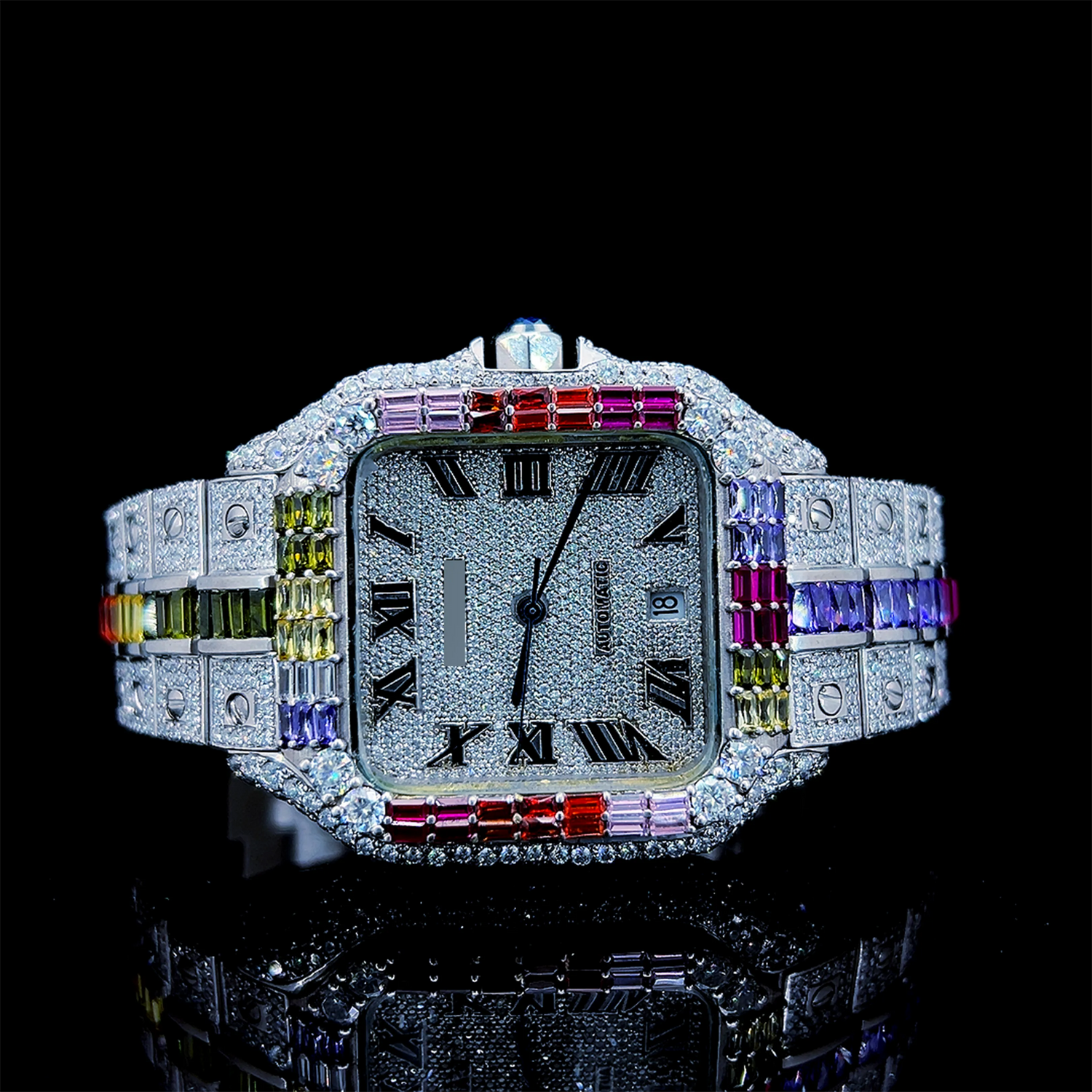 moissanite watch diamond watch iced out watch wrist watch bling watch watch for women