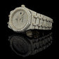 Moissanite Watch Iced Out Luxury Silver Automatic Timepiece