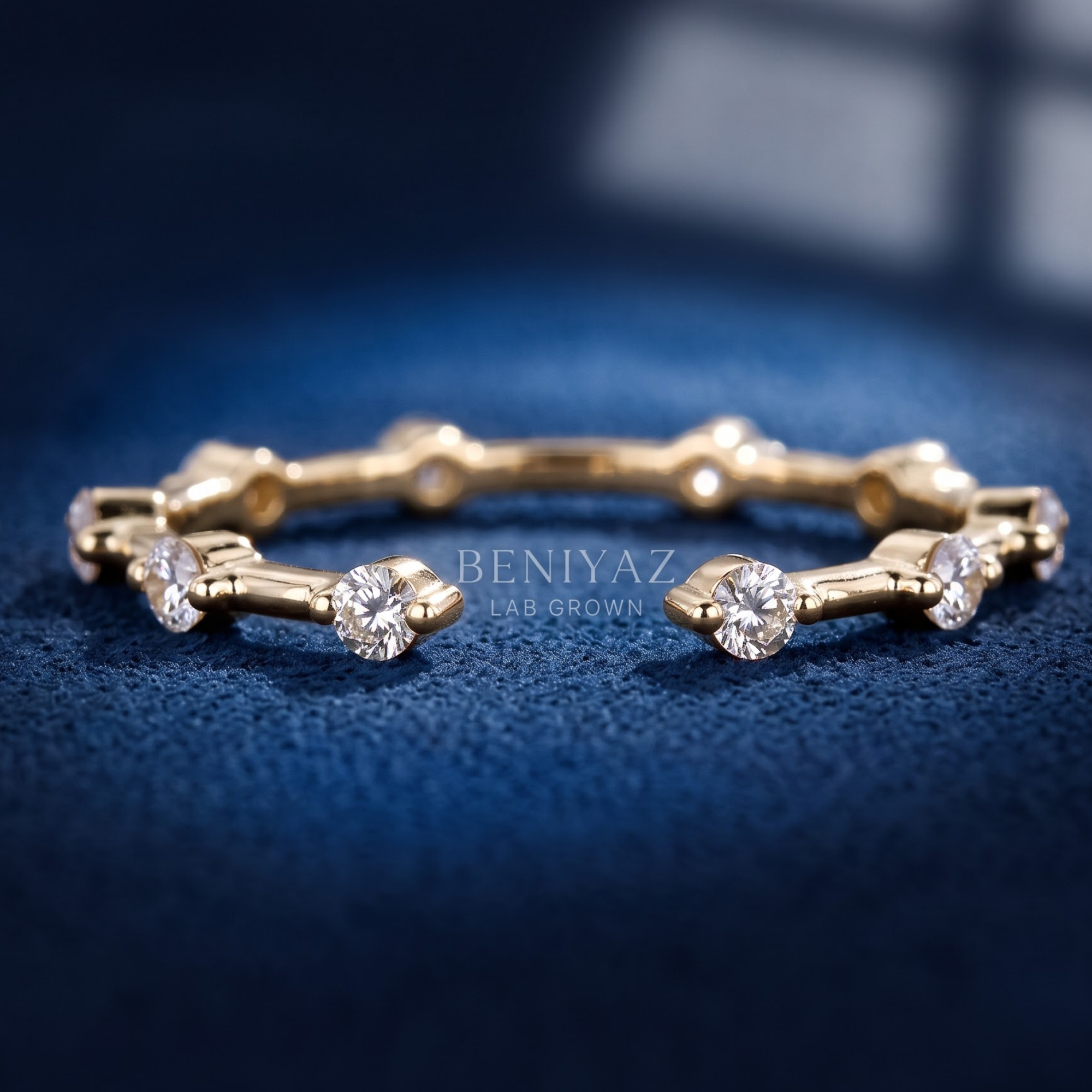 Open Gap Lab Grown Diamond Band Yellow