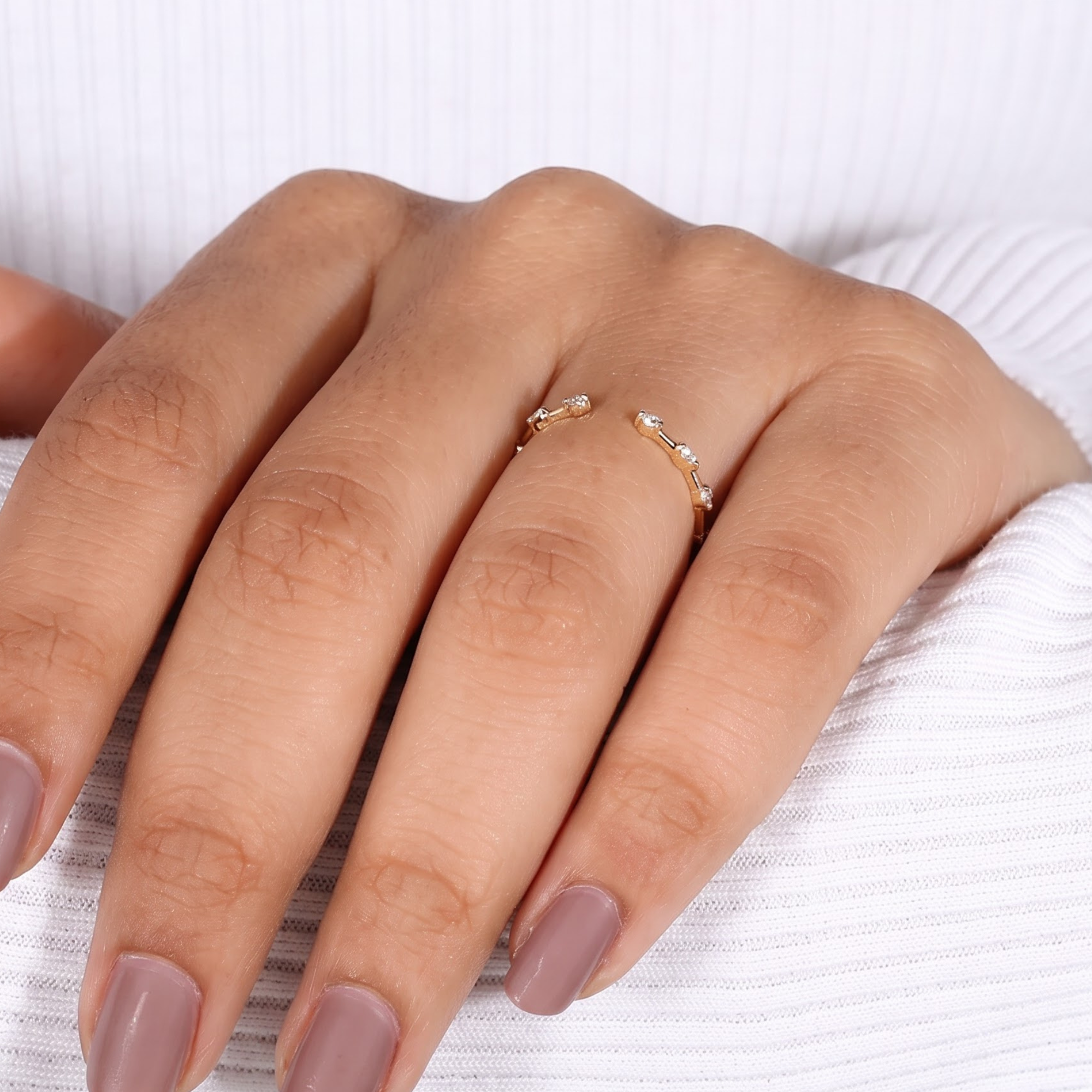 Open Gap Lab Grown Diamond Band Yellow 2