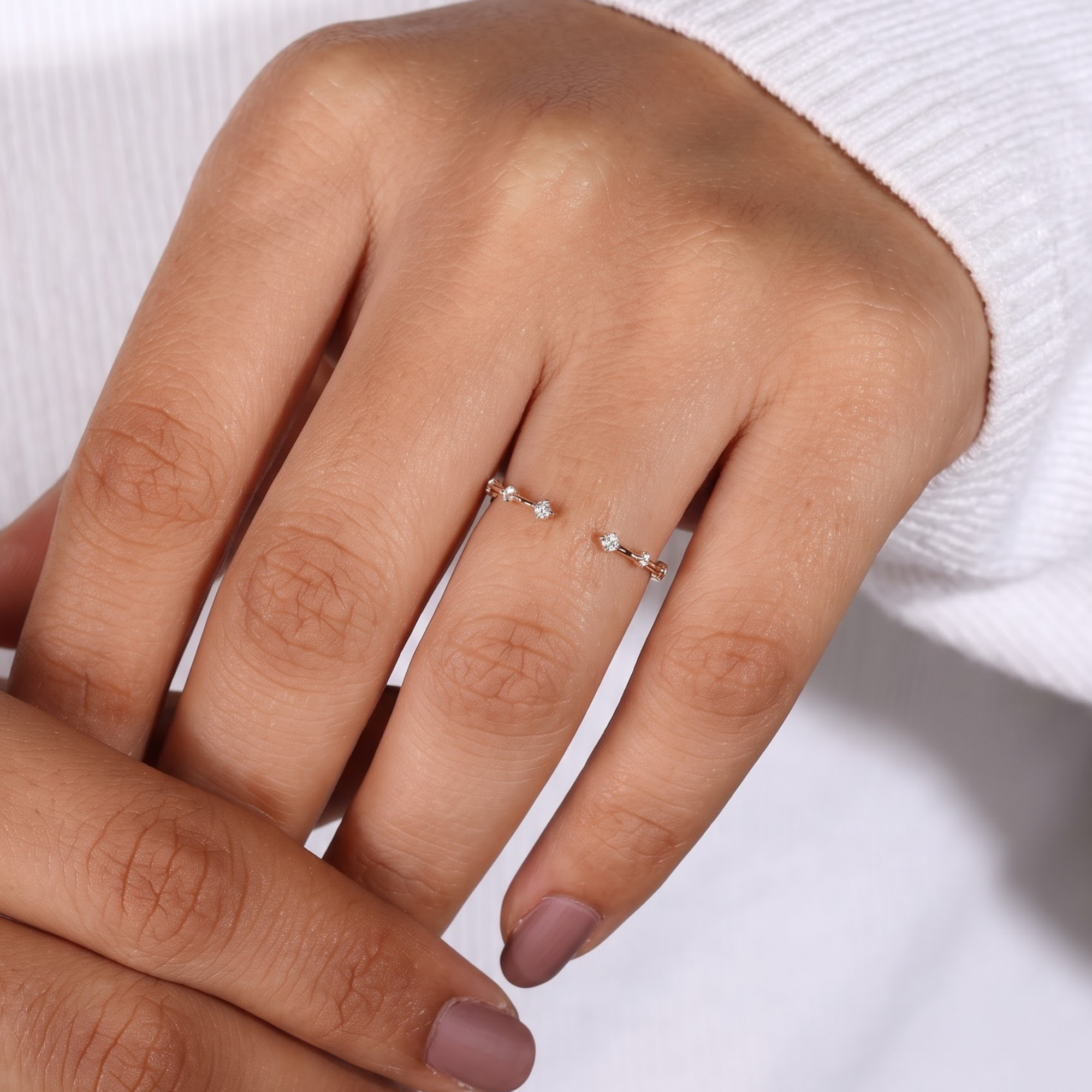 Open Gap Lab Grown Diamond Band Yellow 3